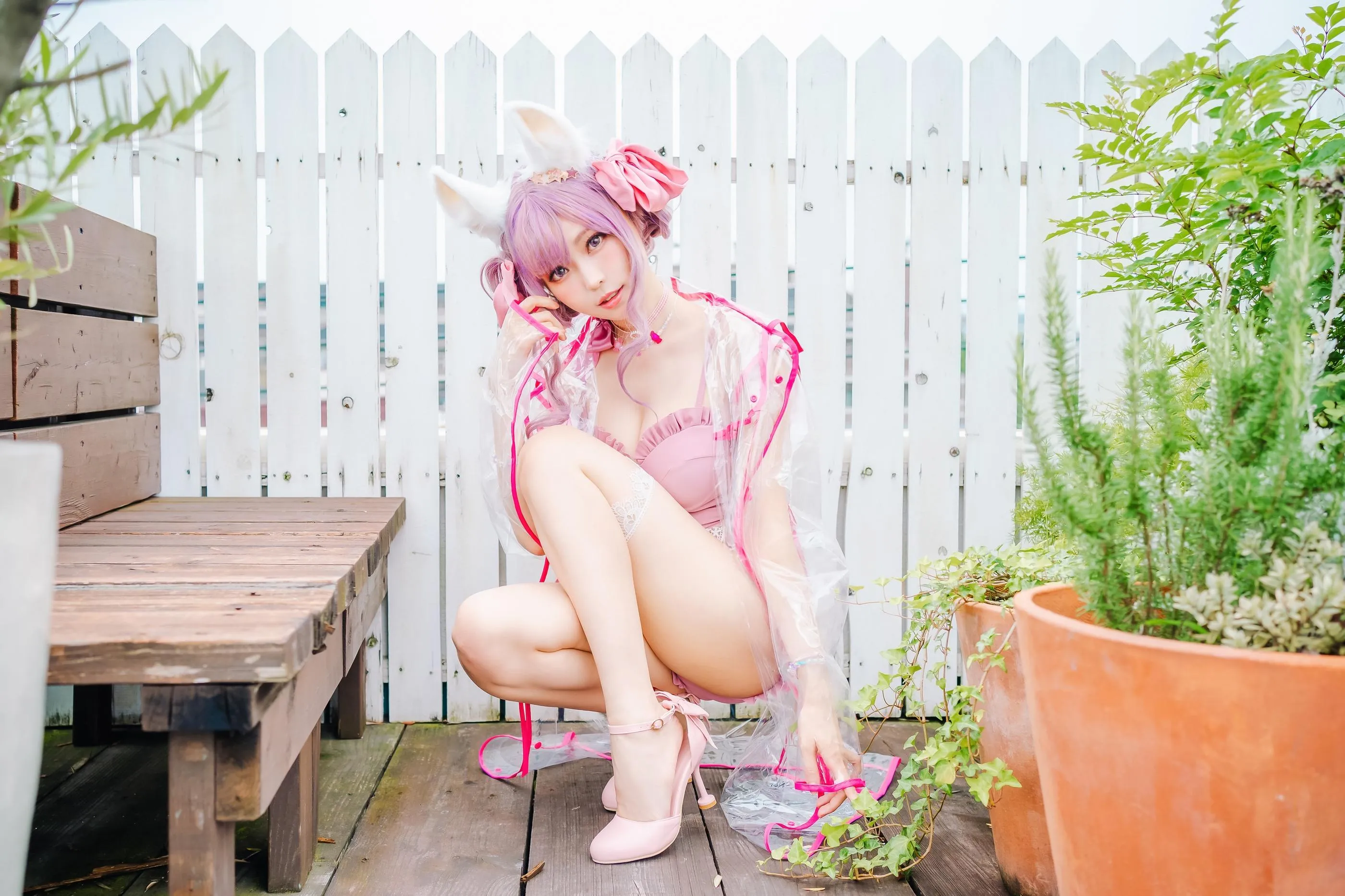 ElyEE子 – NO.82 Fluffy Summer – Original Swimsuit-粉色 [54P]插图5